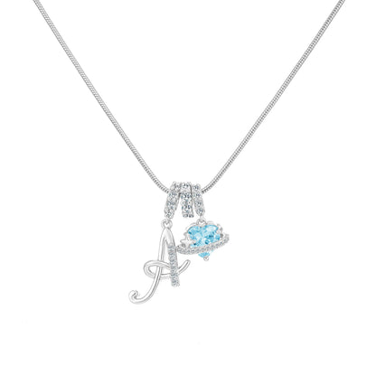 GANIA Art-Designed Personalized Name Letter Necklace, Free of Allergenic Ingredients, with Adjustable Size. It Is an Excellent Valentine'S Day Gift for Women and Girls.