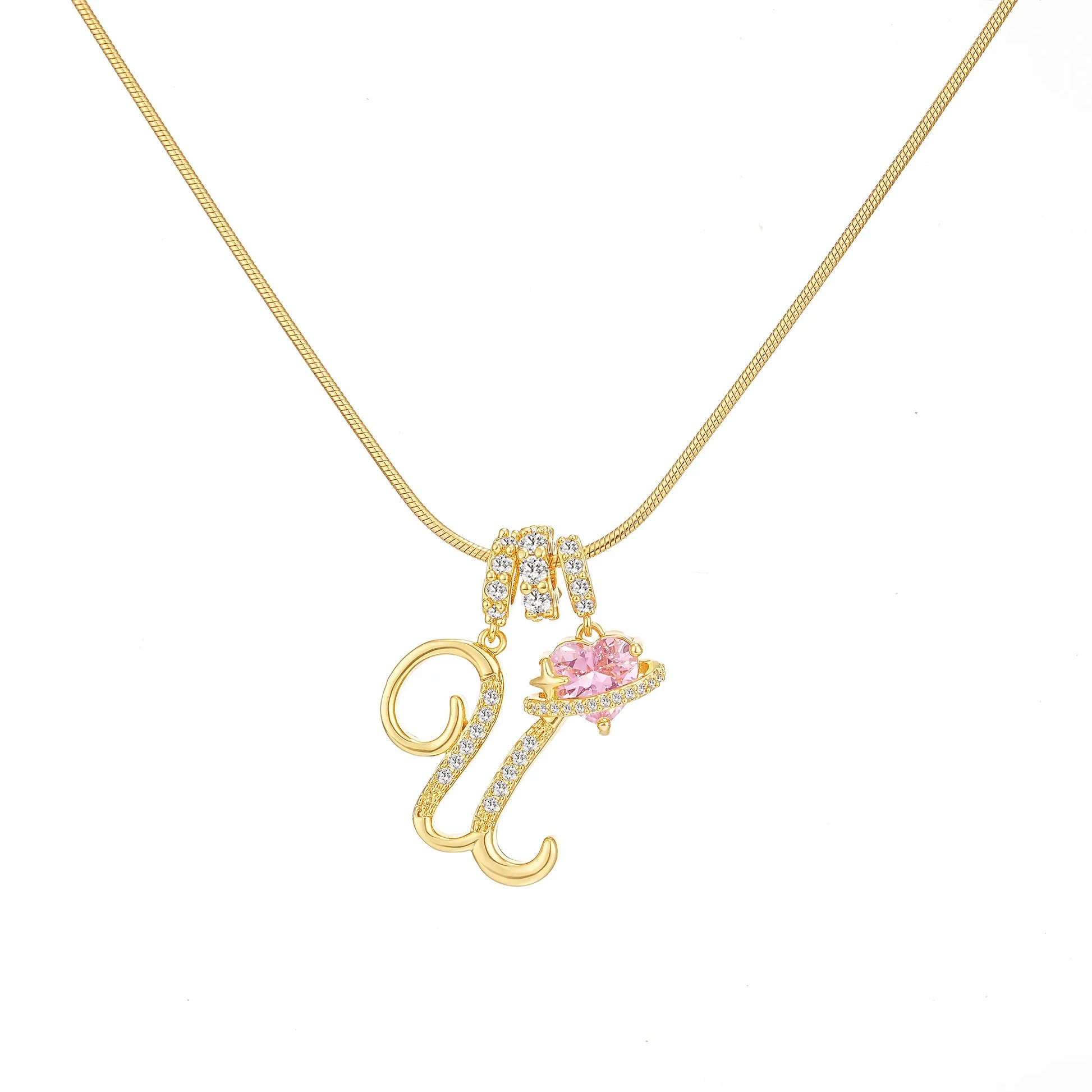 GANIA Art-Designed Personalized Name Letter Necklace, Free of Allergenic Ingredients, with Adjustable Size. It Is an Excellent Valentine'S Day Gift for Women and Girls.