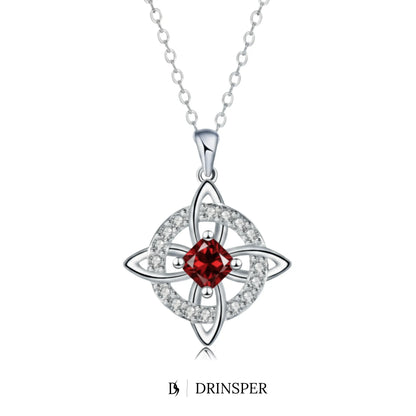 DRINSPER Witches Knot Cubic Zirconia Necklace Hecate Goddess of Witches with Celtic Knot Design Necklace Goddess Jewlery Collar De Amuleto De Proteción Pendientes Copper with Aritificial Gemstone Cubic Zirconia Fashion Jewelry Accessories Gift for Women