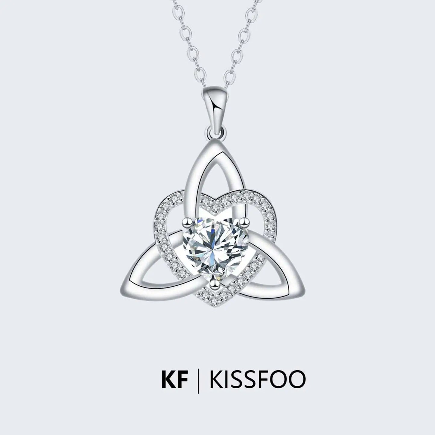 KISSFOO Witch Knot Heart Necklace for Women Celtic Symbol Protection Accessory