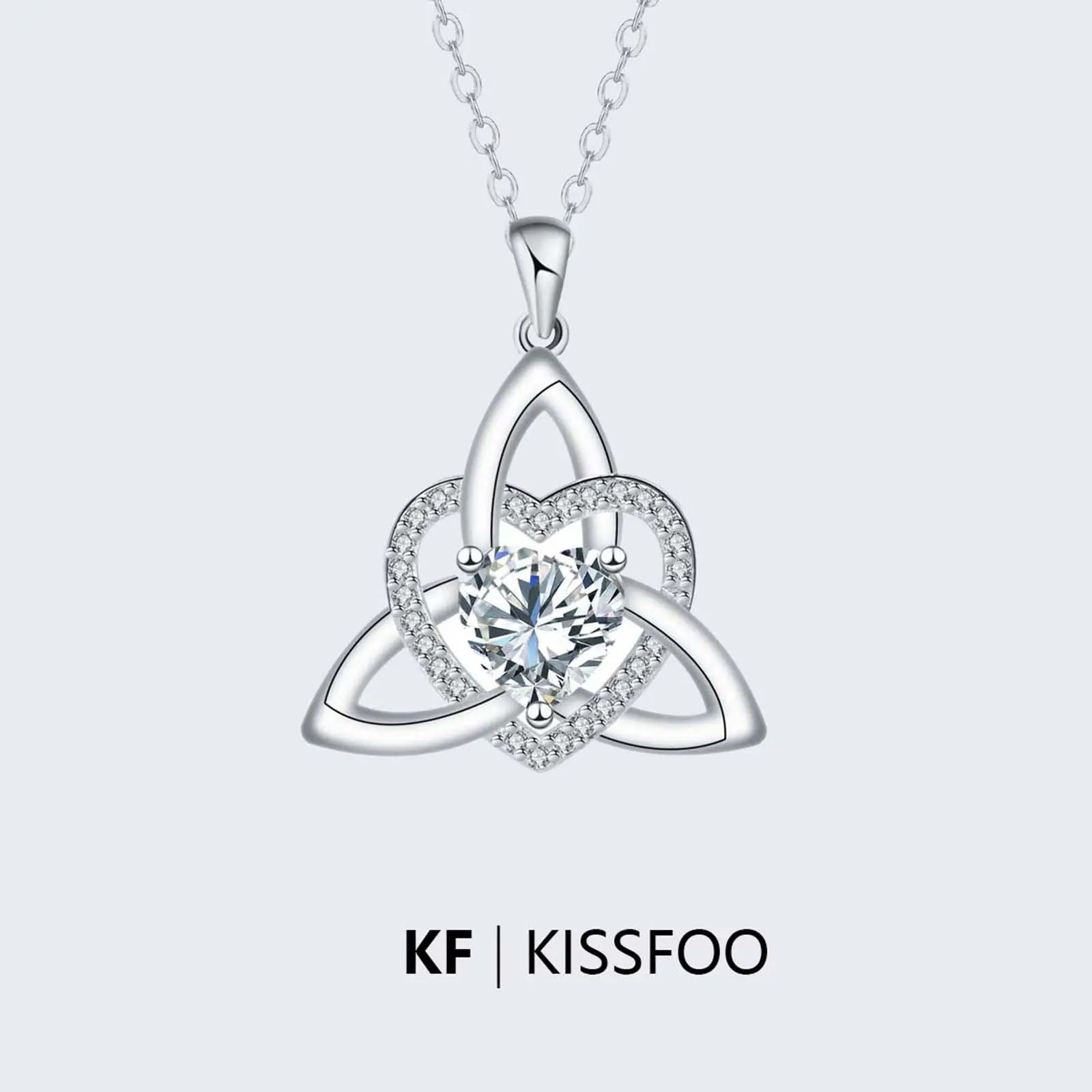 KISSFOO Witch Knot Heart Necklace for Women Celtic Symbol Protection Accessory