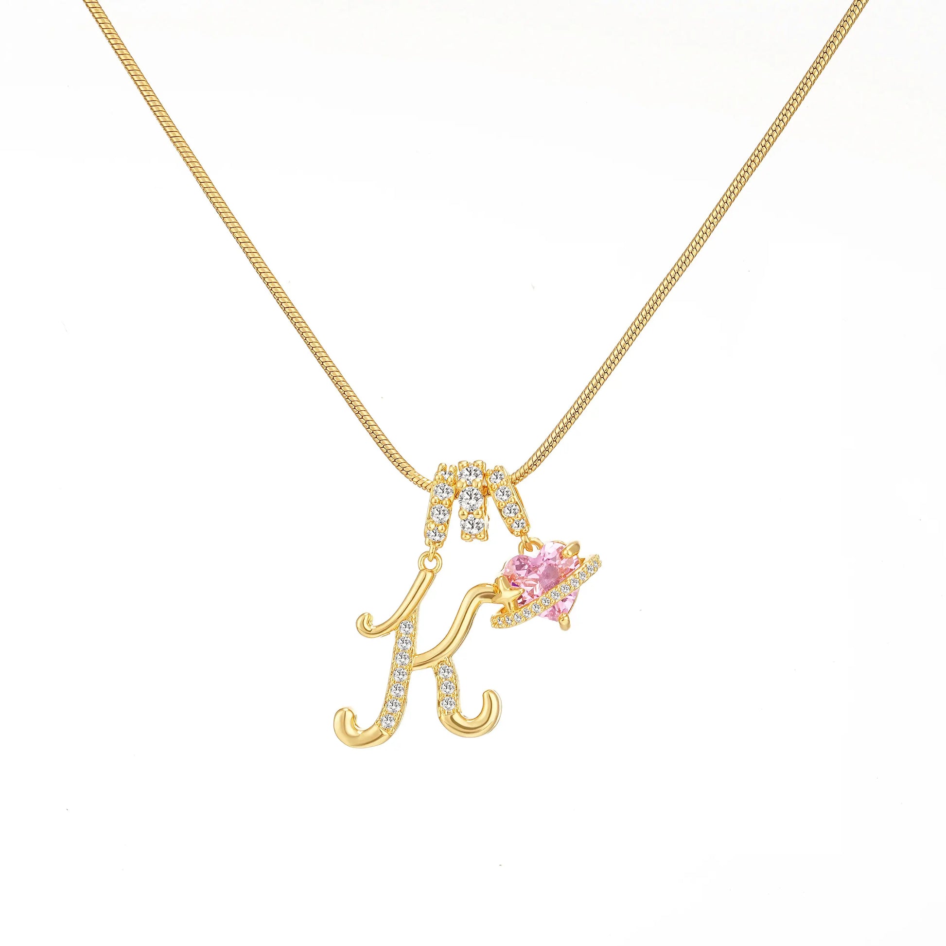 GANIA Art-Designed Personalized Name Letter Necklace, Free of Allergenic Ingredients, with Adjustable Size. It Is an Excellent Valentine'S Day Gift for Women and Girls.