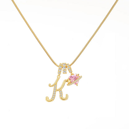 GANIA Art-Designed Personalized Name Letter Necklace, Free of Allergenic Ingredients, with Adjustable Size. It Is an Excellent Valentine'S Day Gift for Women and Girls.