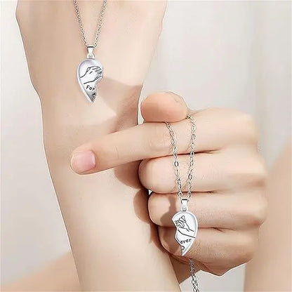 Magnetic Heart Necklaces - Forever Love Necklaces Perfect Gift for Couples and Family