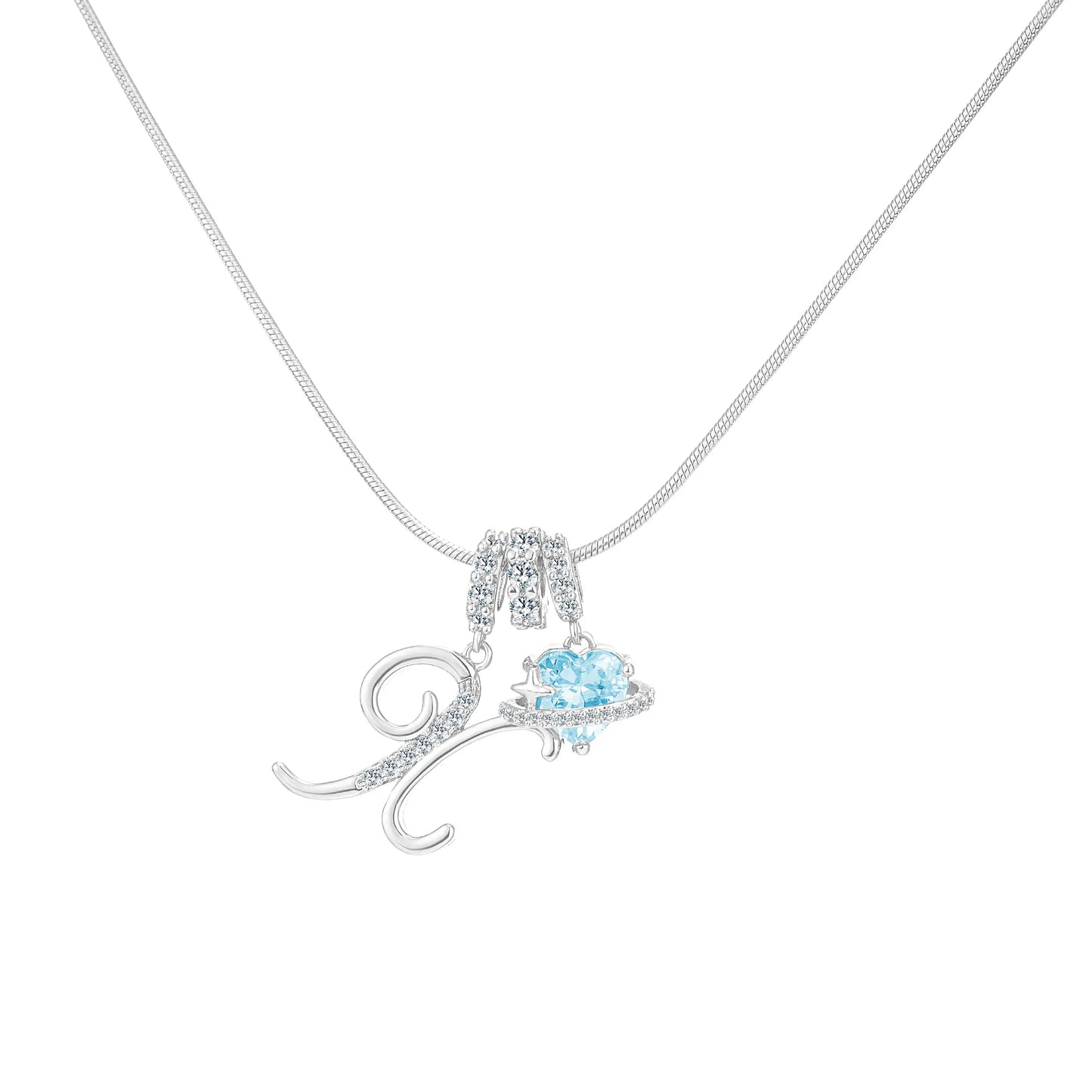GANIA Art-Designed Personalized Name Letter Necklace, Free of Allergenic Ingredients, with Adjustable Size. It Is an Excellent Valentine'S Day Gift for Women and Girls.
