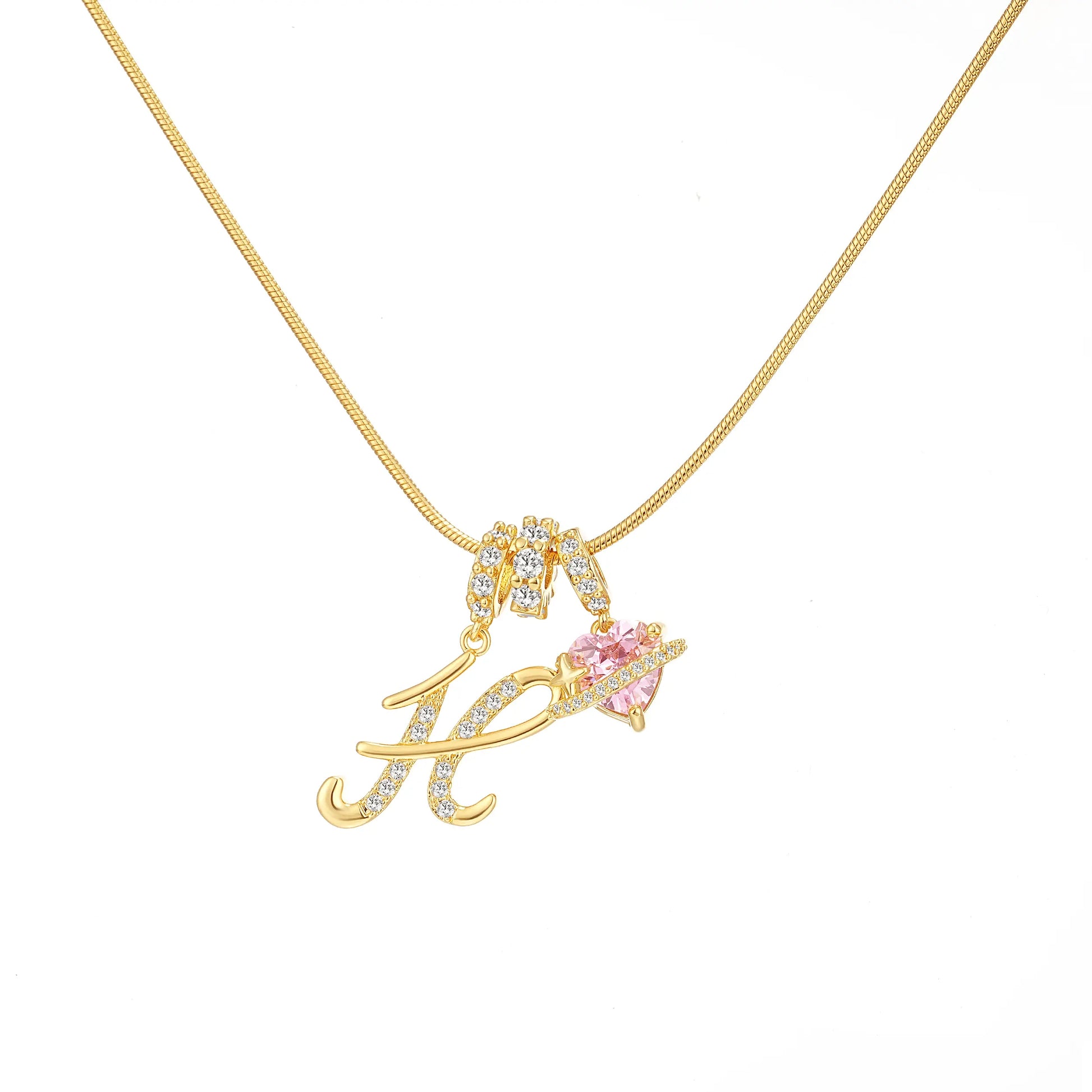 GANIA Art-Designed Personalized Name Letter Necklace, Free of Allergenic Ingredients, with Adjustable Size. It Is an Excellent Valentine'S Day Gift for Women and Girls.