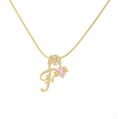 GANIA Art-Designed Personalized Name Letter Necklace, Free of Allergenic Ingredients, with Adjustable Size. It Is an Excellent Valentine'S Day Gift for Women and Girls.